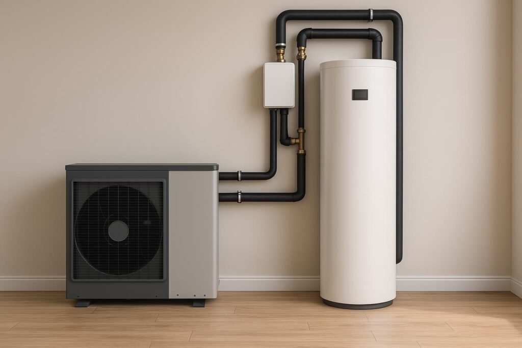 Indoor air conditioning unit mounted on wall