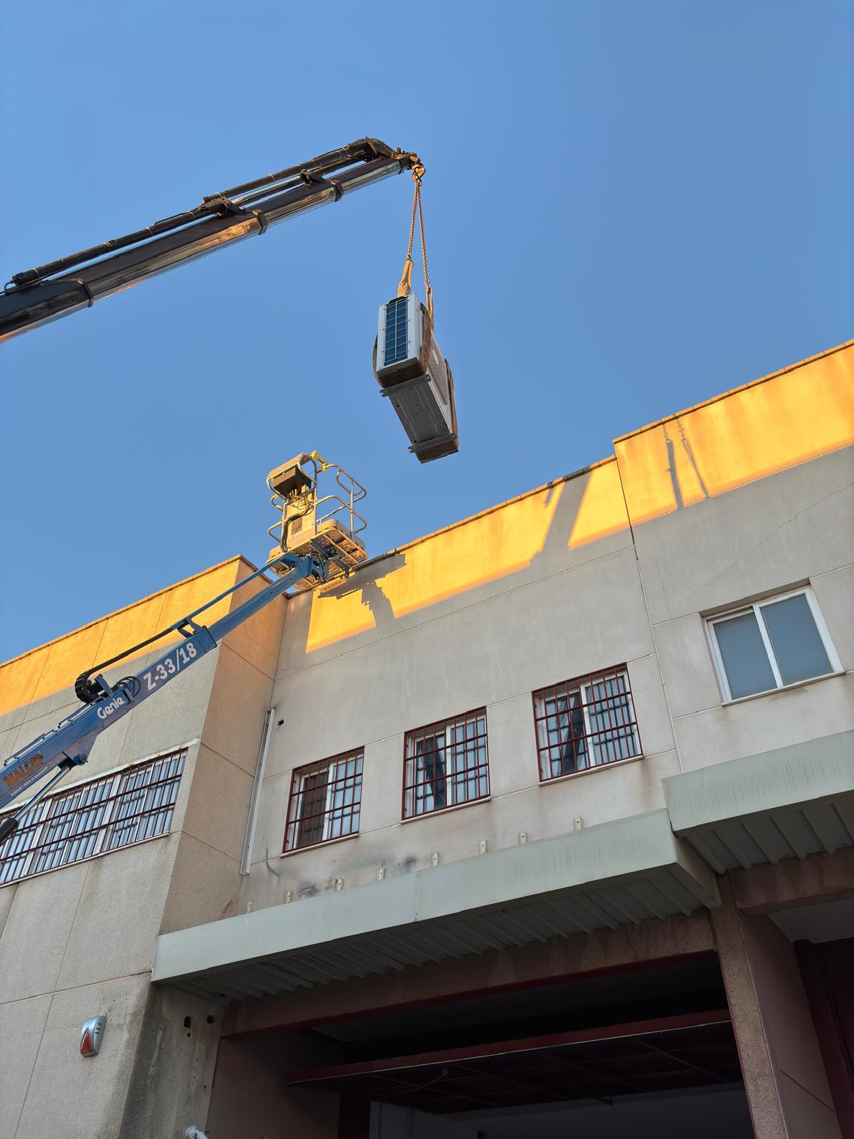Wide view of a completed HVAC installation