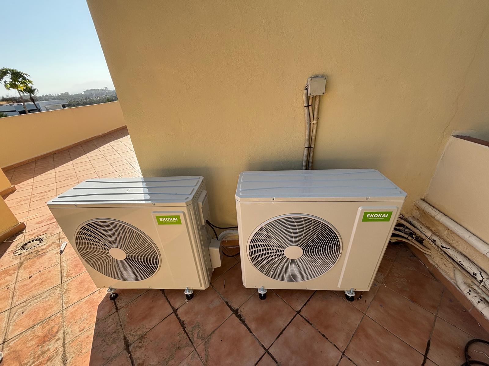 Unidad exterior en terraza